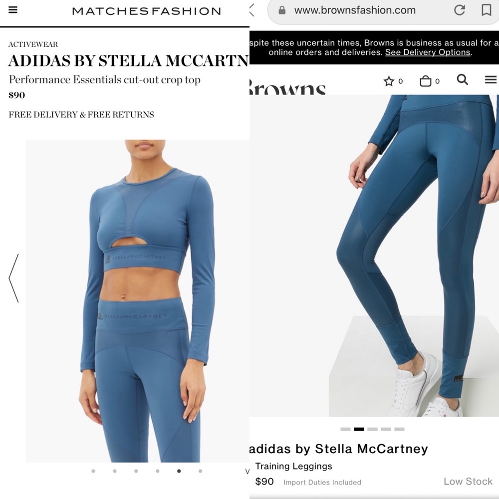 Adidas by Stella McCartney Blue Leggings - Picture 7 of 7